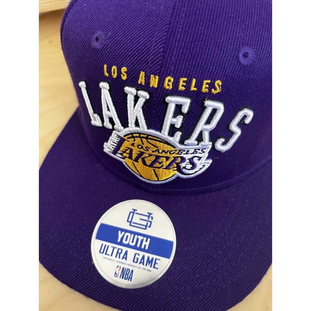NBA Los Angeles Lakers Youth Hat Purple Cap Ultra Game Snapback Basketball New